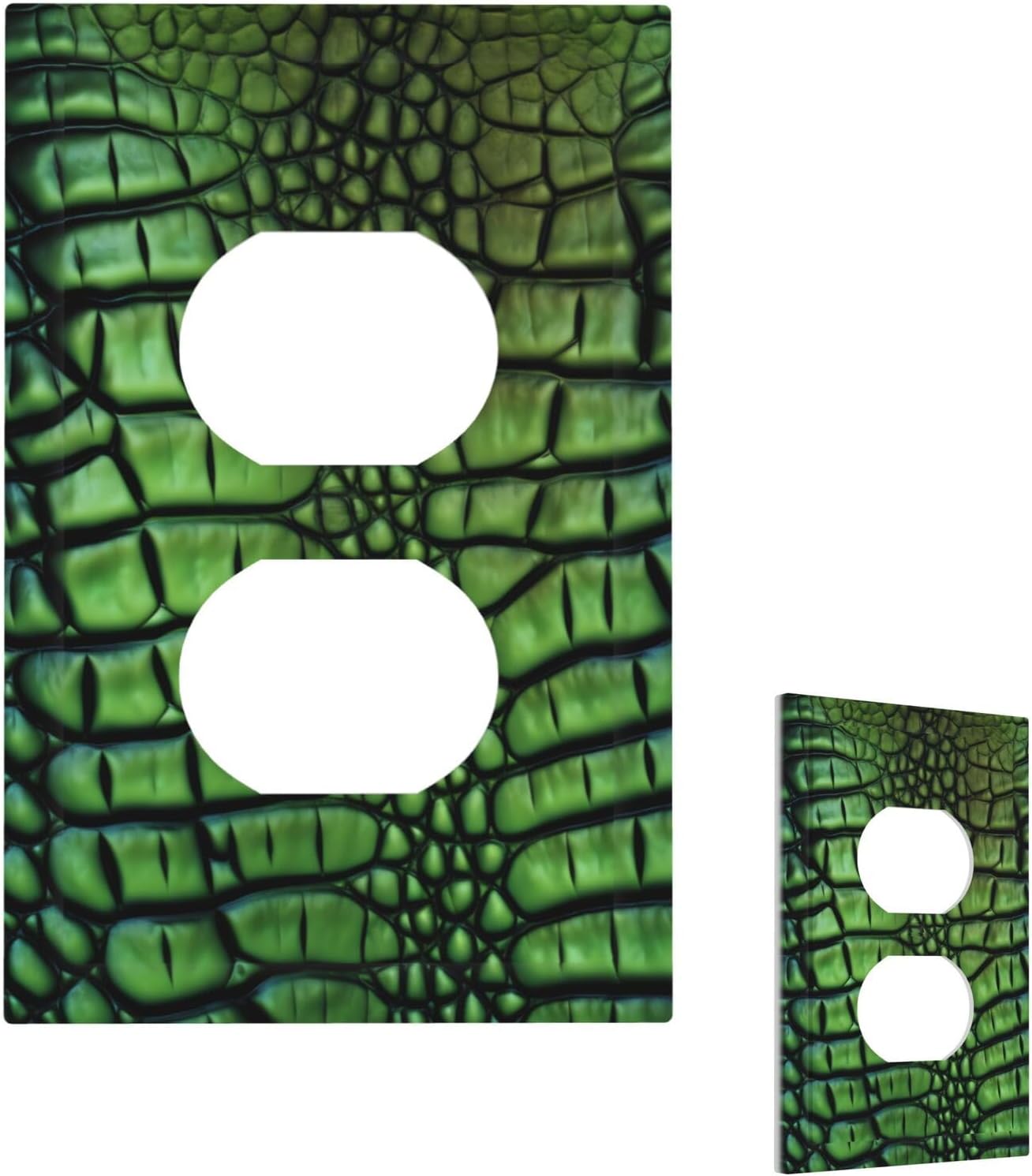 Alligator Skin Decorator Light Switch Cover for Single Duplex Outlet - 1 Gang Wall Plate - Mid Size 5" x 3