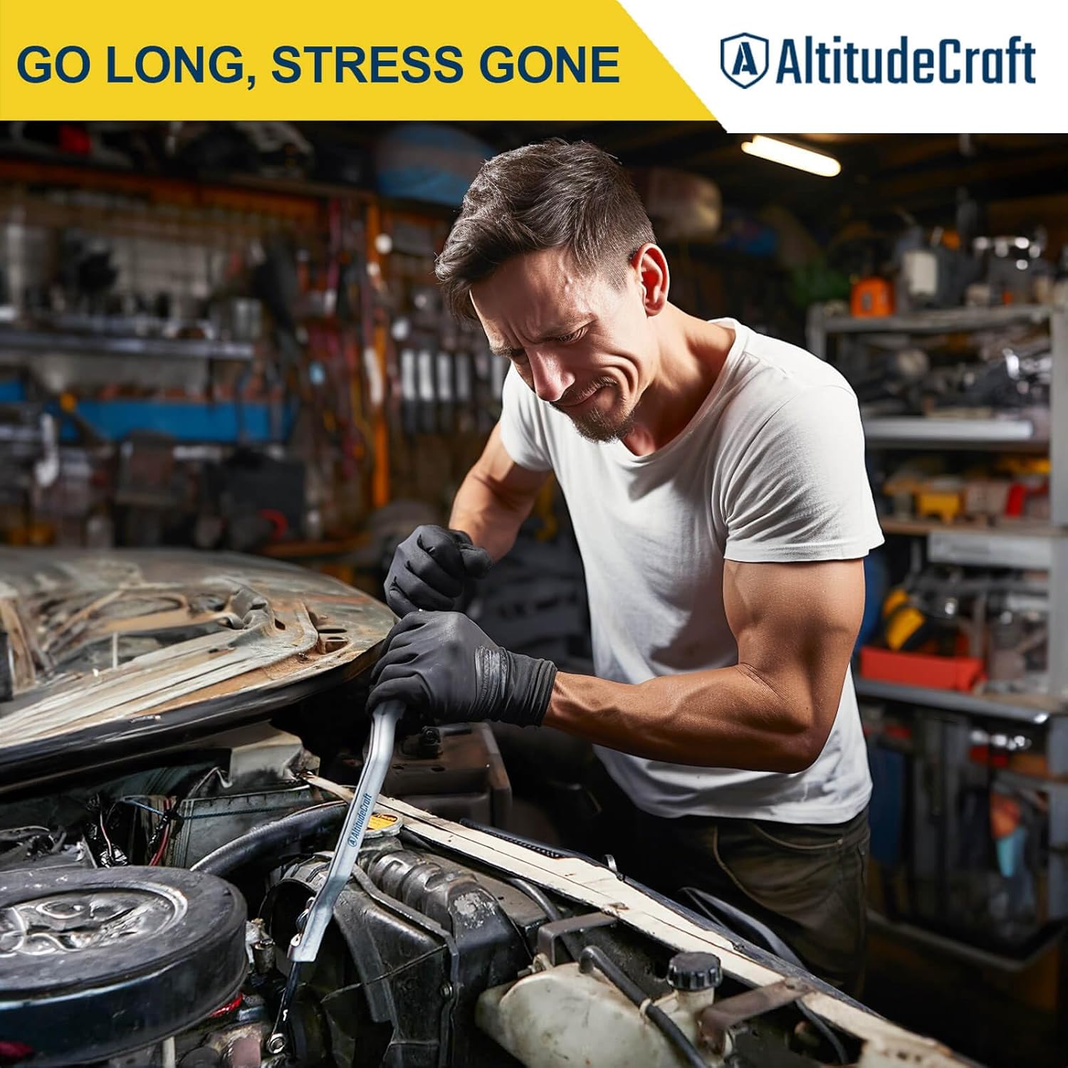 AltitudeCraft 1/2" Drive Wrench Extender Set with 13.5" Extension Bar - Extension Wrench Tool Kit
