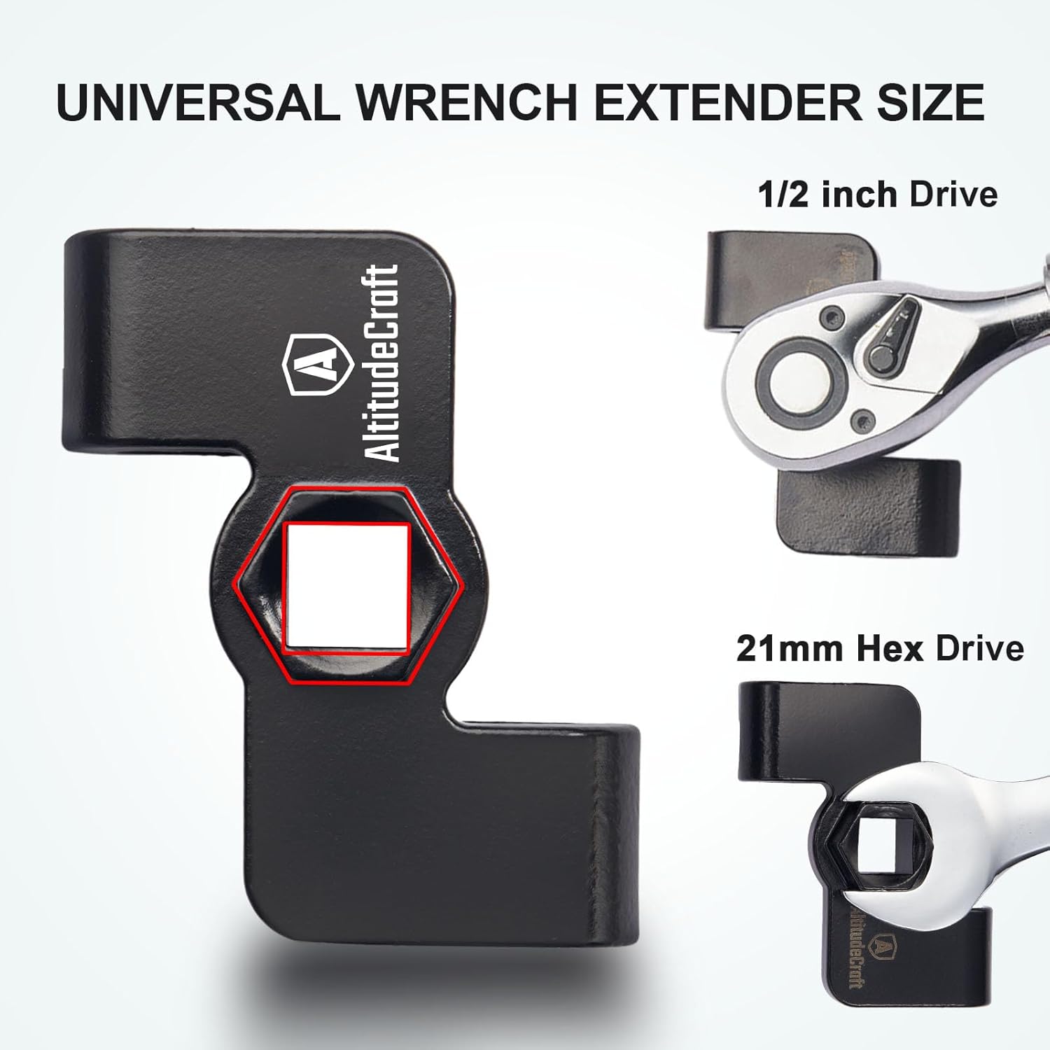 AltitudeCraft 1/2" Drive Wrench Extender Set with 13.5" Extension Bar - Extension Wrench Tool Kit