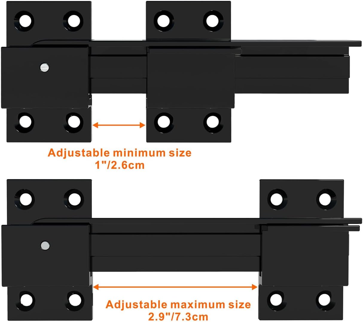 Aluminum Alloy Flip Gate Latch Lock with Padlock Hole - Adjustable Outdoor Door Lock for Gate, Barn, Shed, Garage - VANROUG (1)