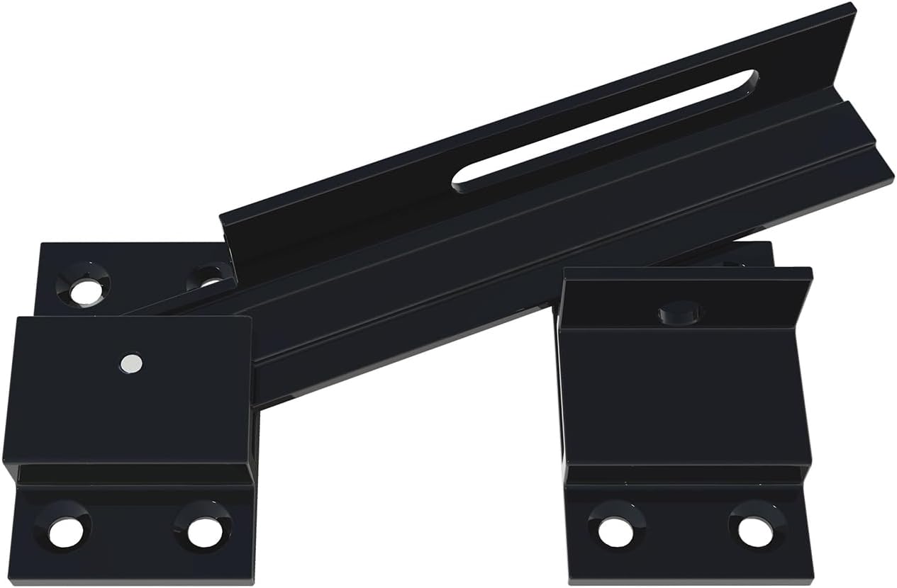 Aluminum Alloy Flip Gate Latch Lock with Padlock Hole - Adjustable Outdoor Door Lock for Gate, Barn, Shed, Garage - VANROUG (1)