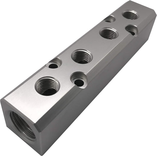 Aluminum Alloy NACX 4-Way Pneumatic Manifold with G1/2 Supply Port and G1/4-Inch Output Port