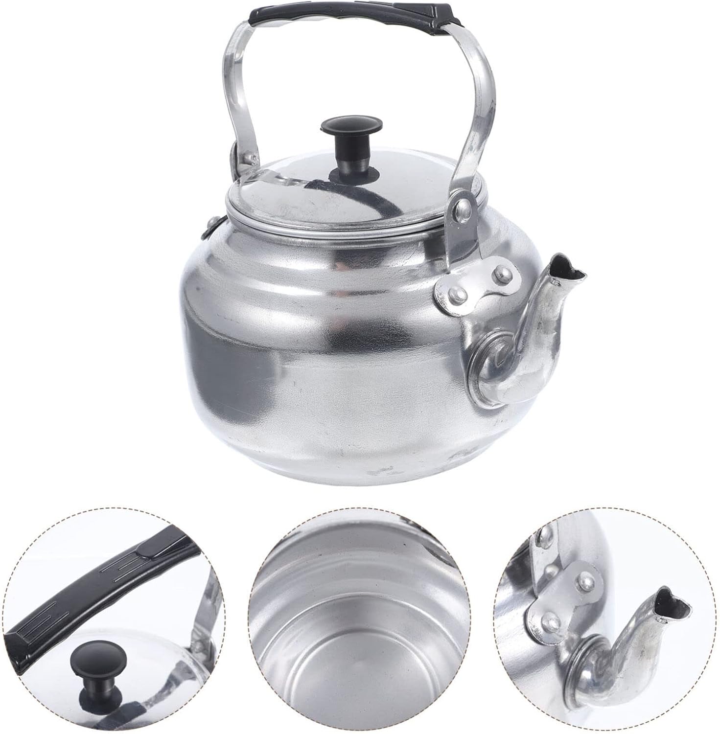 Aluminum Alloy Stovetop Teapot Kettle for Home Kitchen and Camping - 14cm