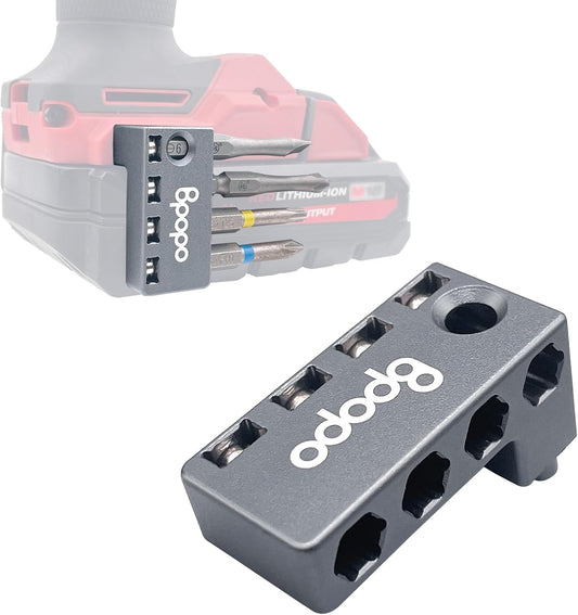 Aluminum Magnetic Hex Bit Holder for Milwaukee 18V Impact Drivers - Metal Drill Bit Organizer for Power Drills