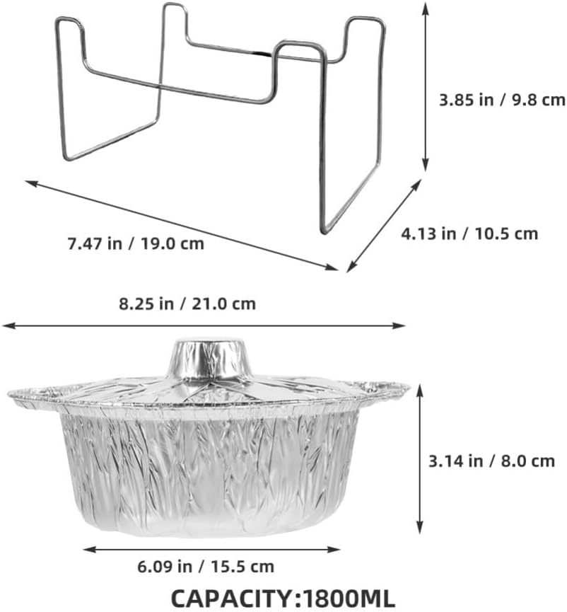 Aluminum Round Cake Pan Set with Grilling Plate and Cookie Container - Baking Tray Tin Foil Box for Bakeware