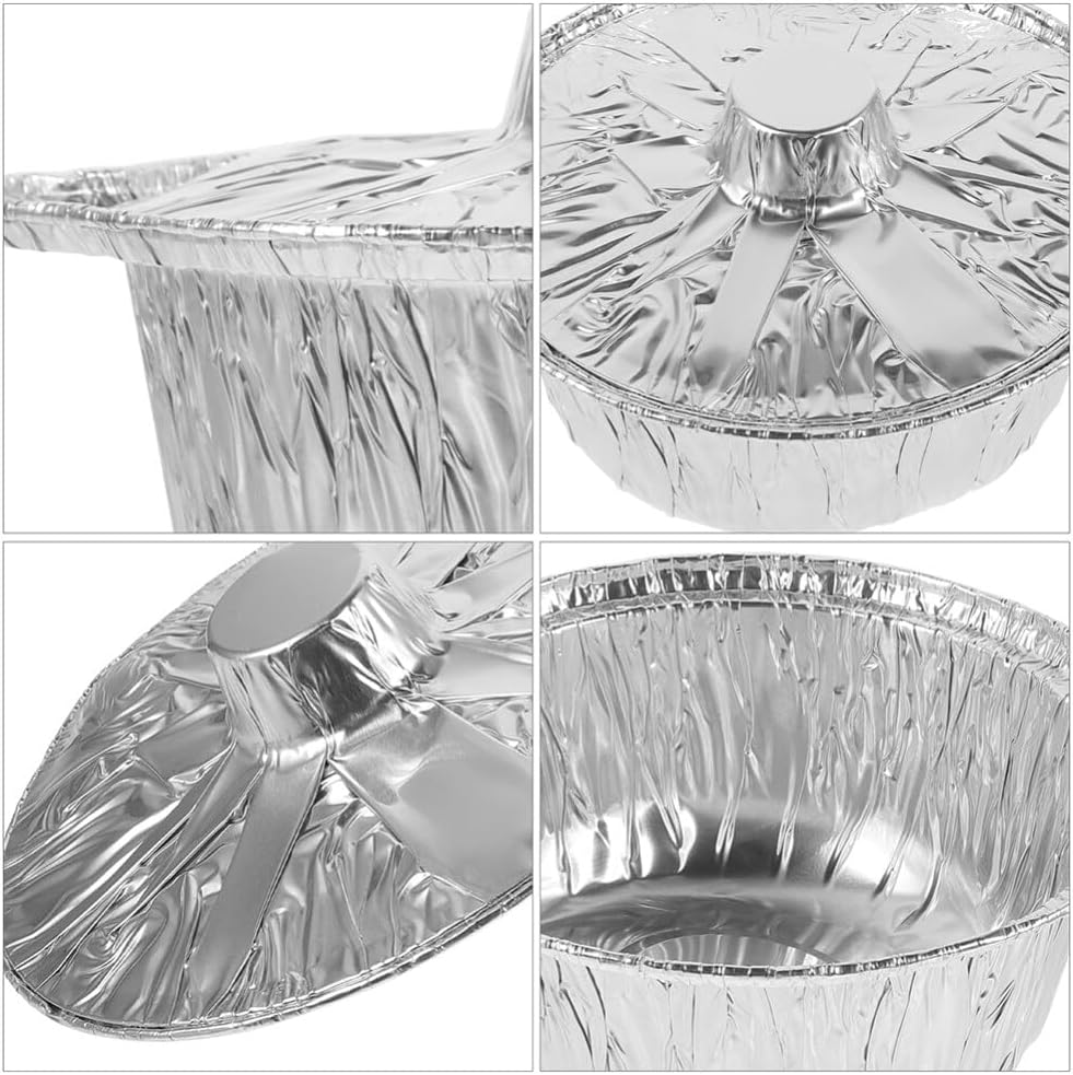 Aluminum Round Cake Pan Set with Grilling Plate and Cookie Container - Baking Tray Tin Foil Box for Bakeware