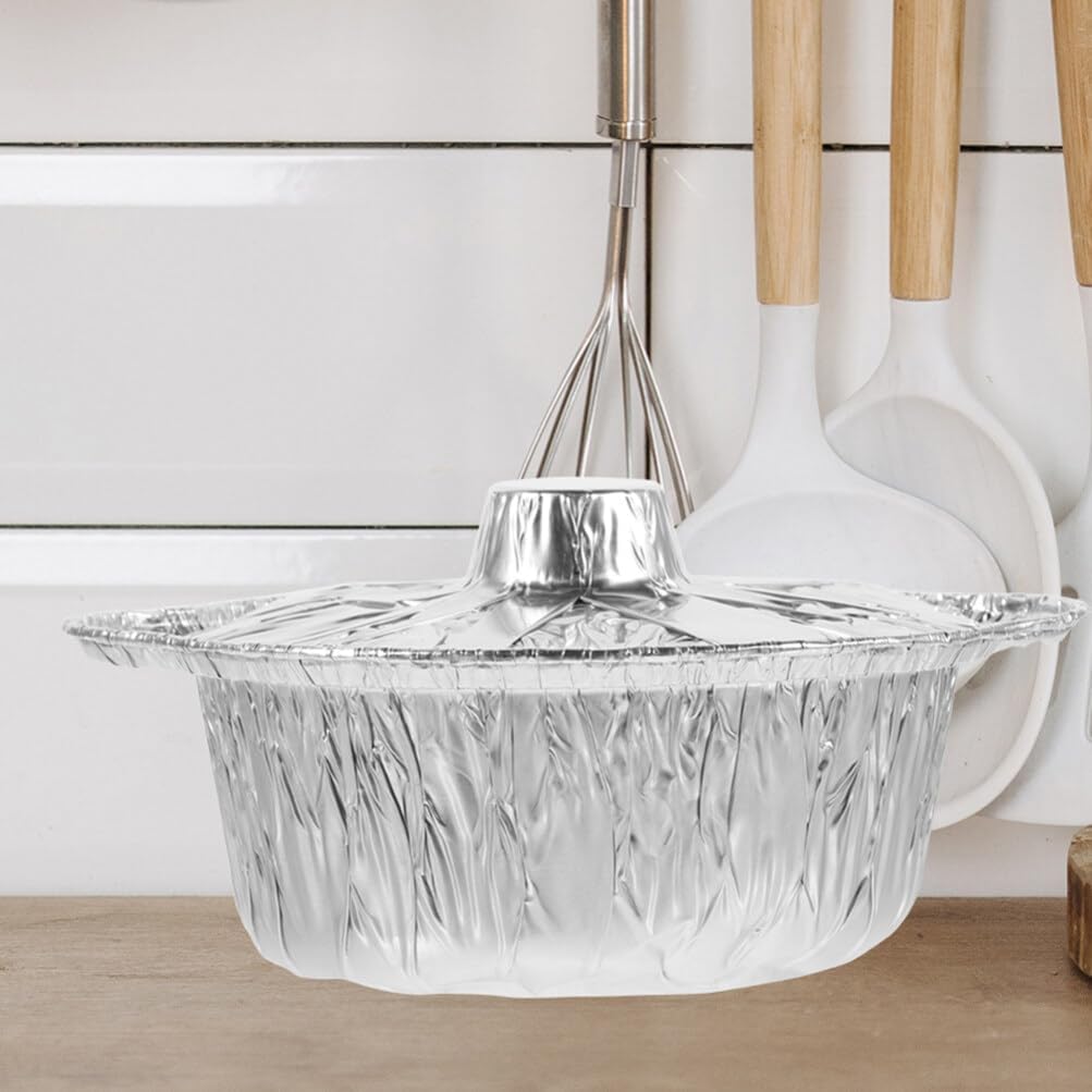 Aluminum Round Cake Pan Set with Grilling Plate and Cookie Container - Baking Tray Tin Foil Box for Bakeware