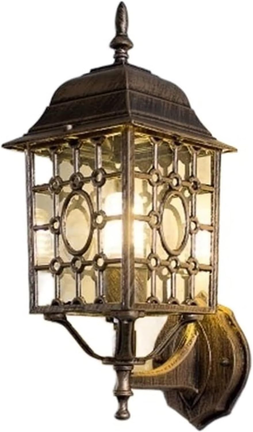 Aluminum Waterproof Retro Wall Lamp for Outdoor Villa Balcony Garden - IP54 E27 Wall Lantern in Bronze Color