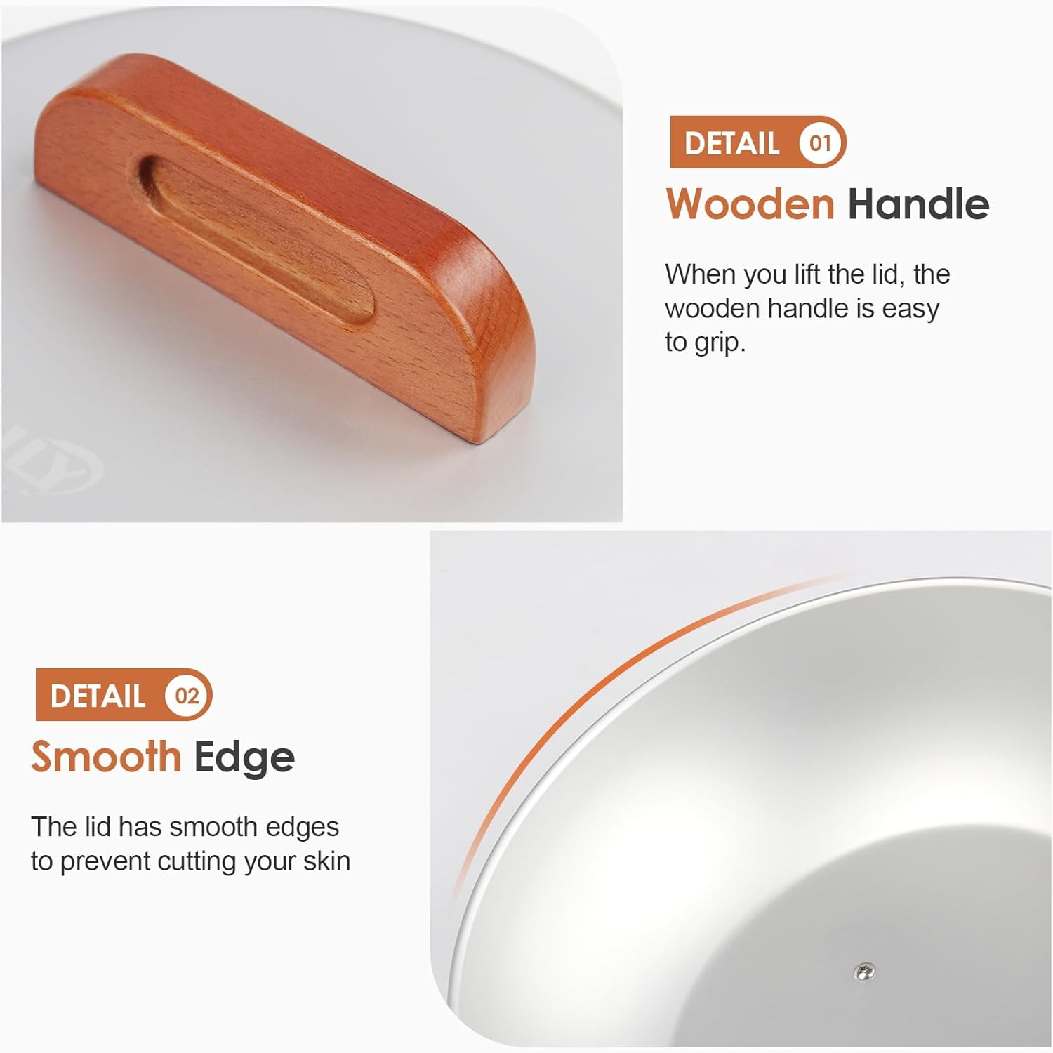 Aluminum Wok Cover for 13"-14" Hand Hammered Wok - 12.5 inch Flat Lid