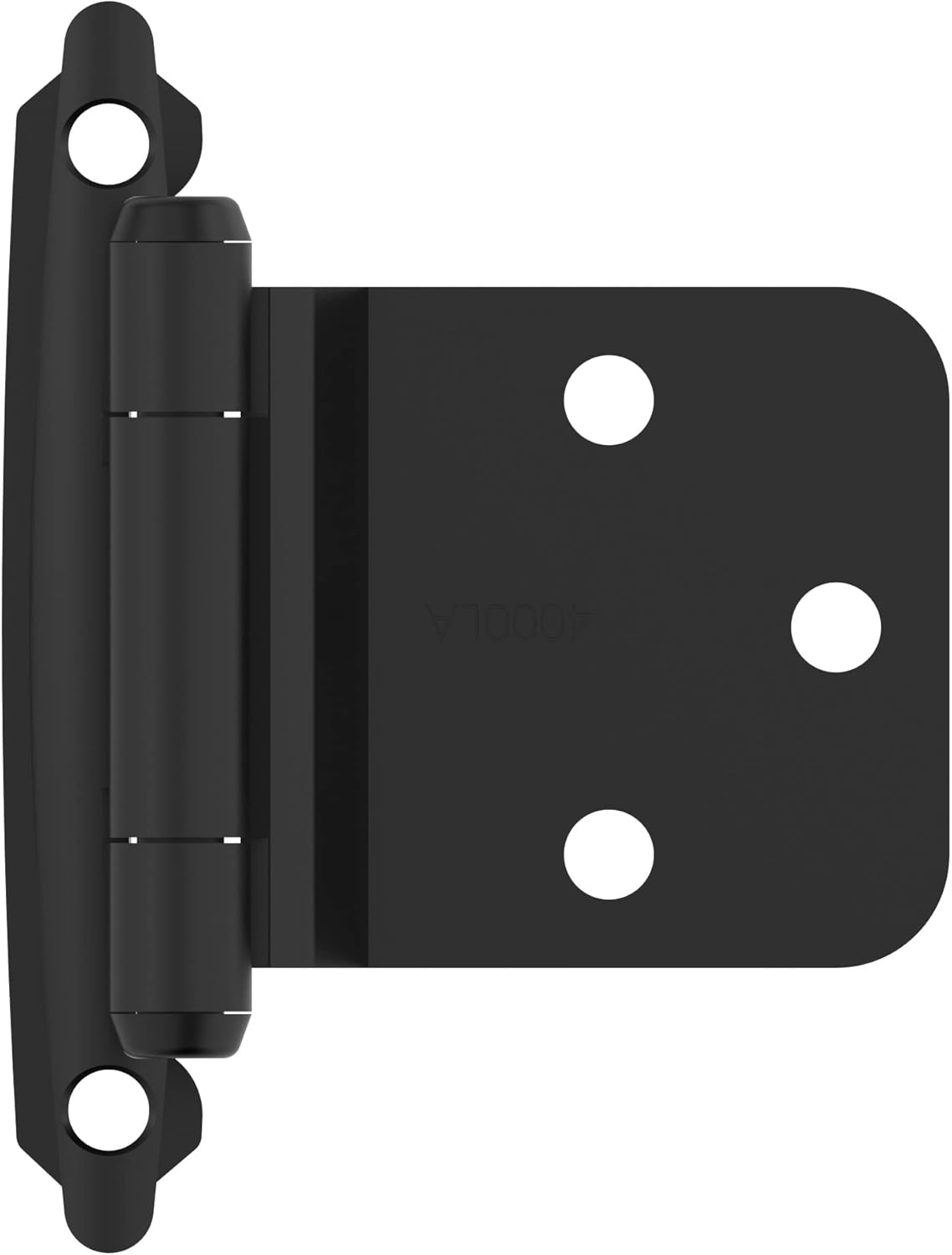Amerock BPR7630FB Matte Black Self Closing Cabinet Hinge - Face Frame, Variable Overlay, Kitchen Door Hardware - 1 Pair
