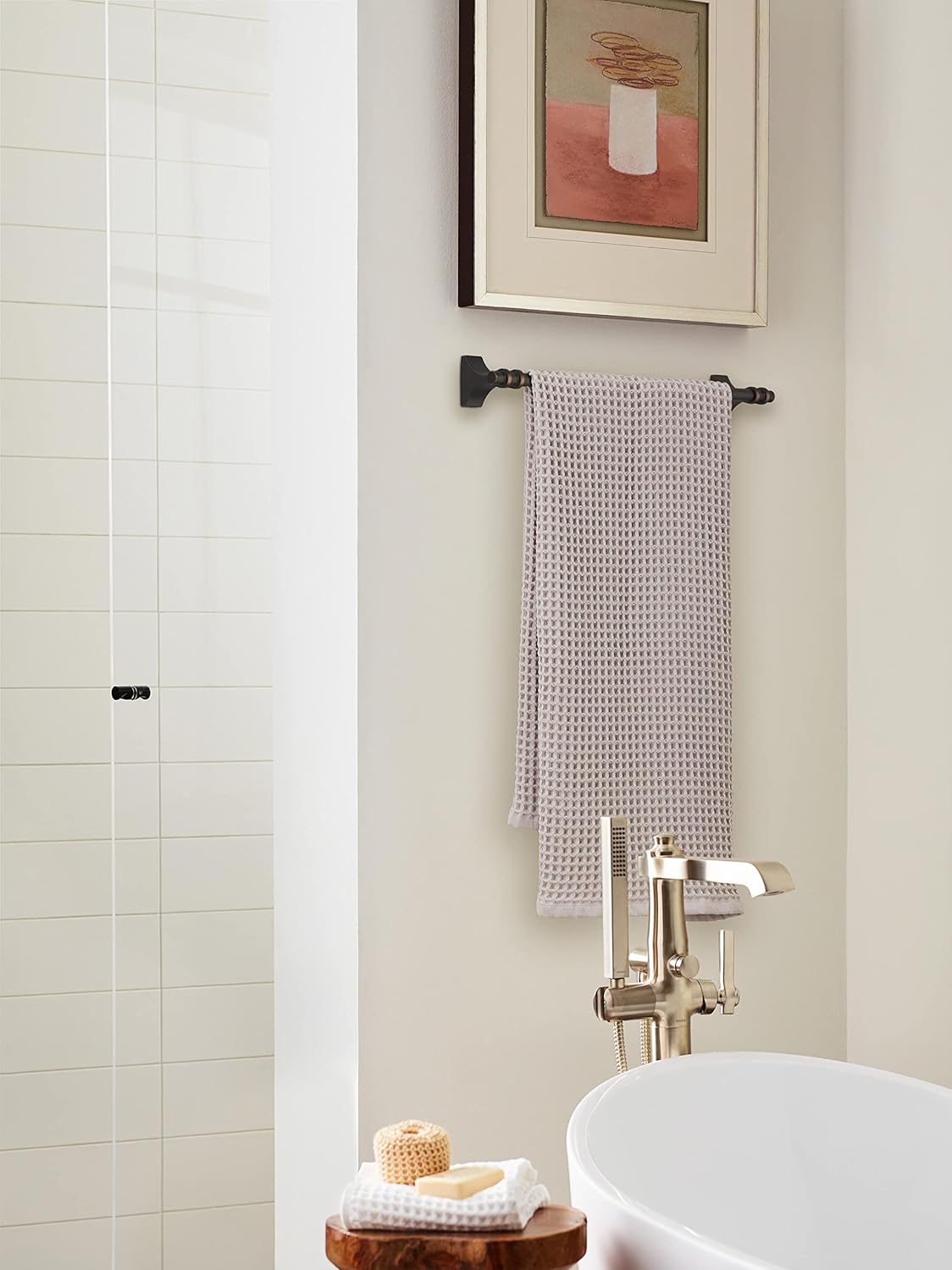 Amerock Davenport BH36053ORB Oil Rubbed Bronze 18" Towel Bar Rack for Bathroom Hardware and Bath Accessories
