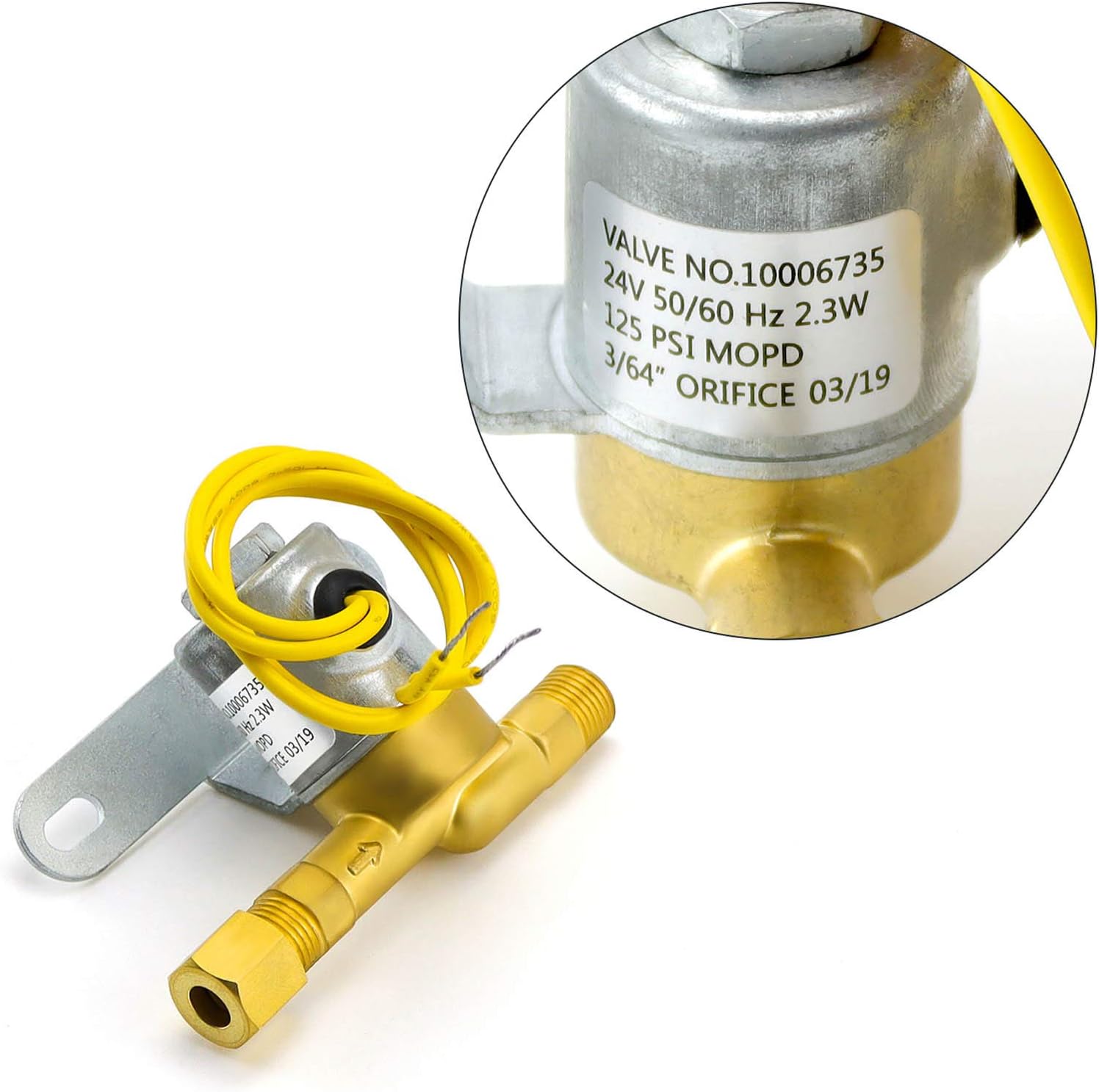 AMI PARTS 4040 Humidifier Solenoid Valve Replacement - 24V Brass Valve for Models 400, 500, 600, 700, 600M, 558, 550A, 550, 568, 560A, 560, 700M, 768, 760A, 760