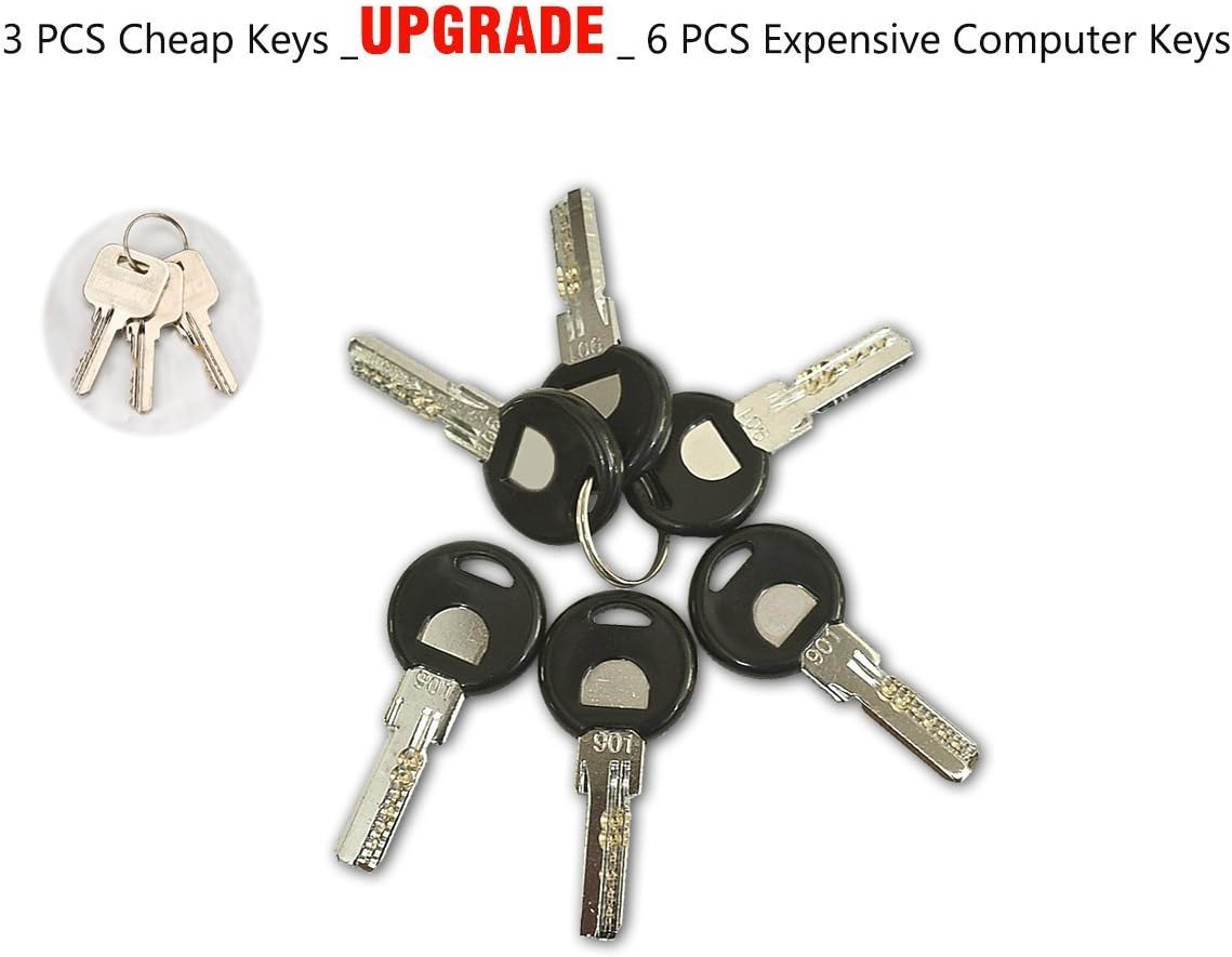 AMOCAM Electric Electronic Door Lock with 6 Computerized Doted Keys - Stainless Steel E-lock for Video Door Phone Intercom Access Control