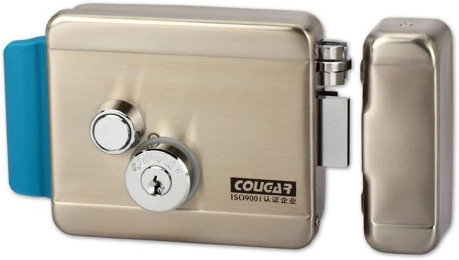 AMOCAM Electric Electronic Door Lock with 6 Computerized Doted Keys - Stainless Steel E-lock for Video Door Phone Intercom Access Control