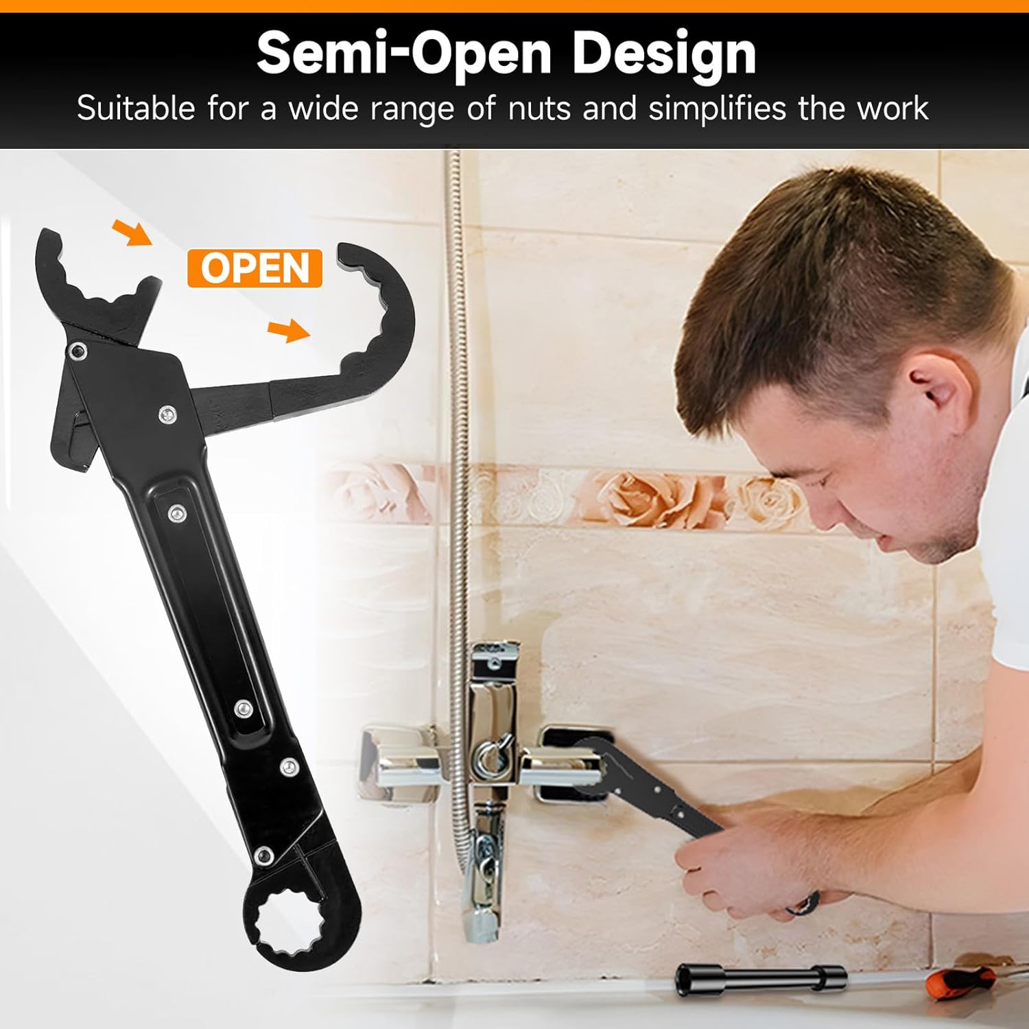 Angle Stop Installation & Removal Tools Kit for Replacing Valves - dalicode Professional Plumbing Wrench Set for Plumbing Work