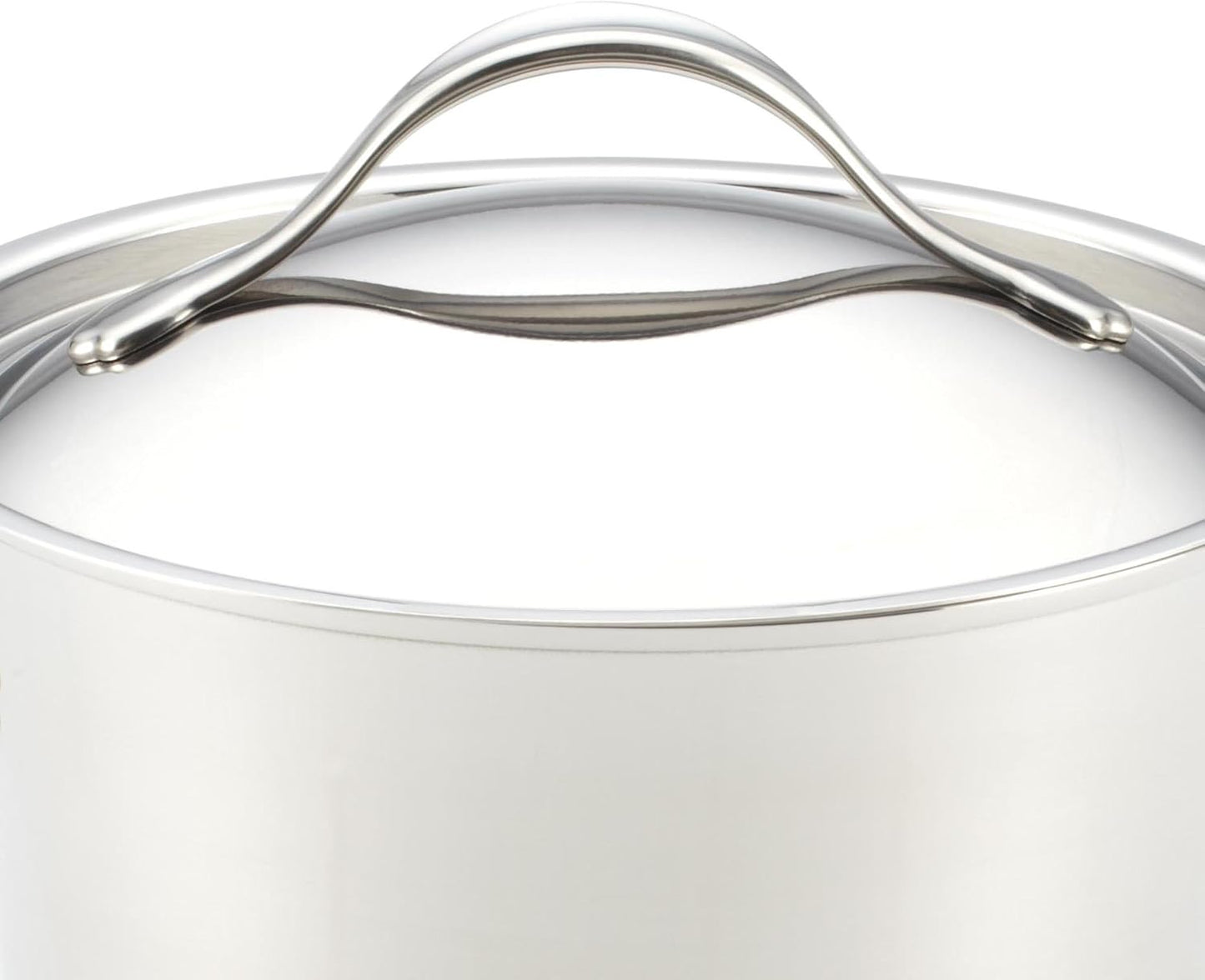 Anolon 77448 Nouvelle Stainless Steel 3.5 Quart Sauce Pan with Straining Lid in Silver Color