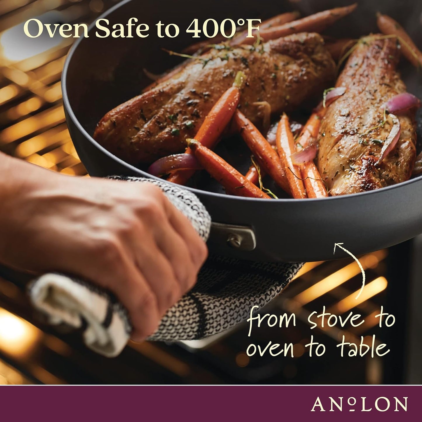 Anolon Advanced 8.5-Quart Hard-Anodized Dutch Oven Multi Steamer Set, Graphite - Versatile Cookware