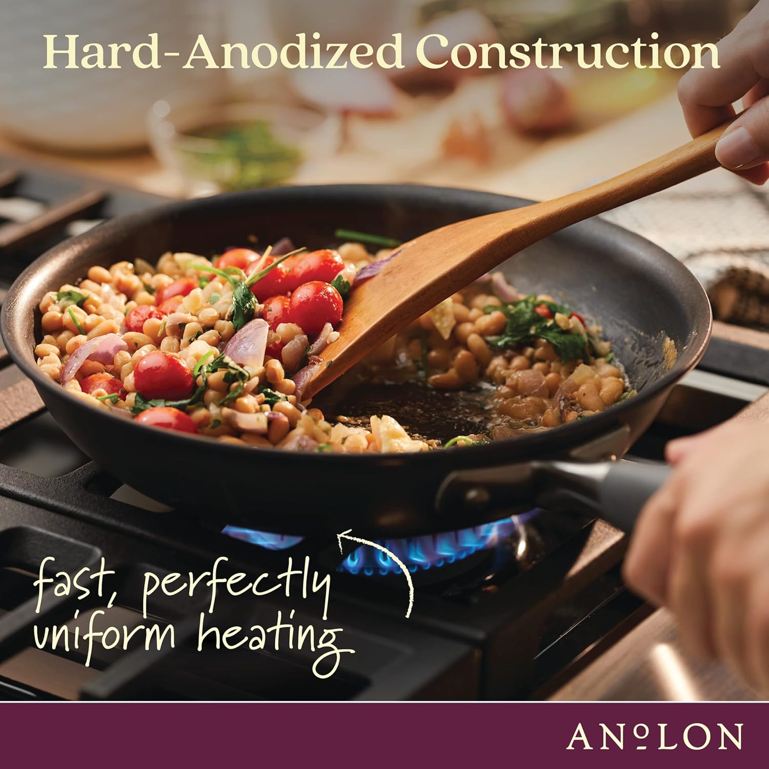Anolon Advanced 8.5-Quart Hard-Anodized Dutch Oven Multi Steamer Set, Graphite - Versatile Cookware