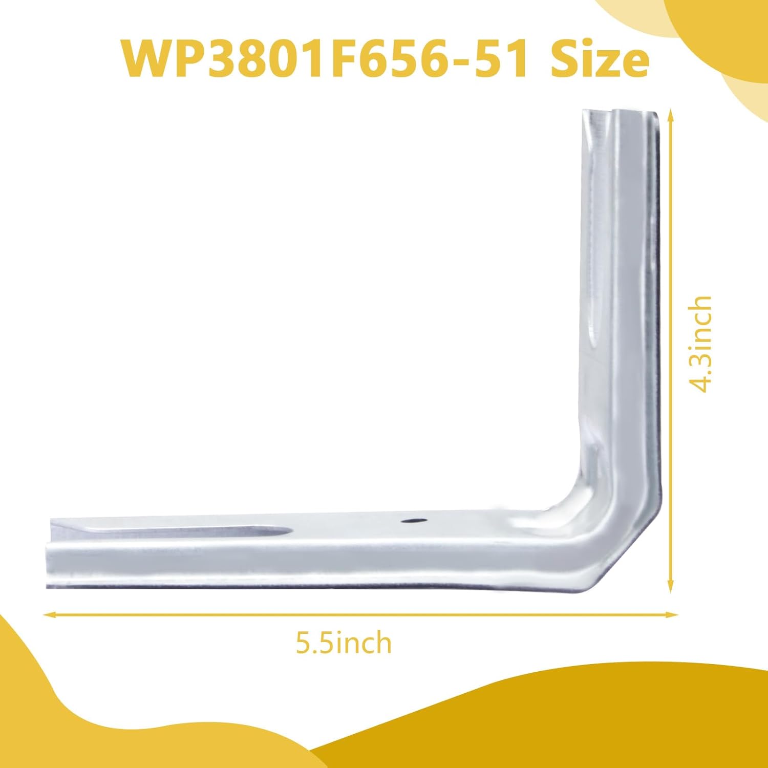 Anti Tip Bracket 3801F656-51 Compatible with Whirlpool, Kenmore, KitchenAid, Maytag Range - Replaces 12400045 65651 PS11741944 AP6008803 - Floor/Wall Mount - 1 Pack