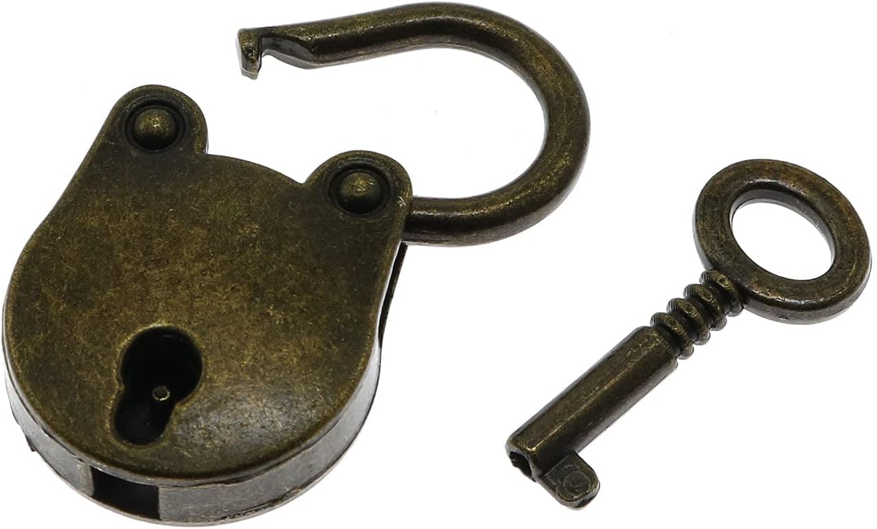 Antique Brass Hasp Clasp Latch Lock for Jewelry Box Wooden Case - Decorative Embossing Design