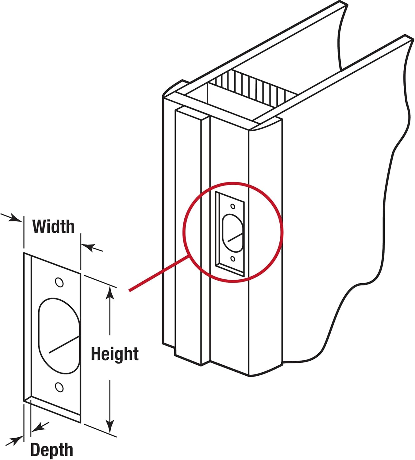 Antique Brass Plated Dead Latch Door Strike - Pack of 2 by Prime-Line E 2233