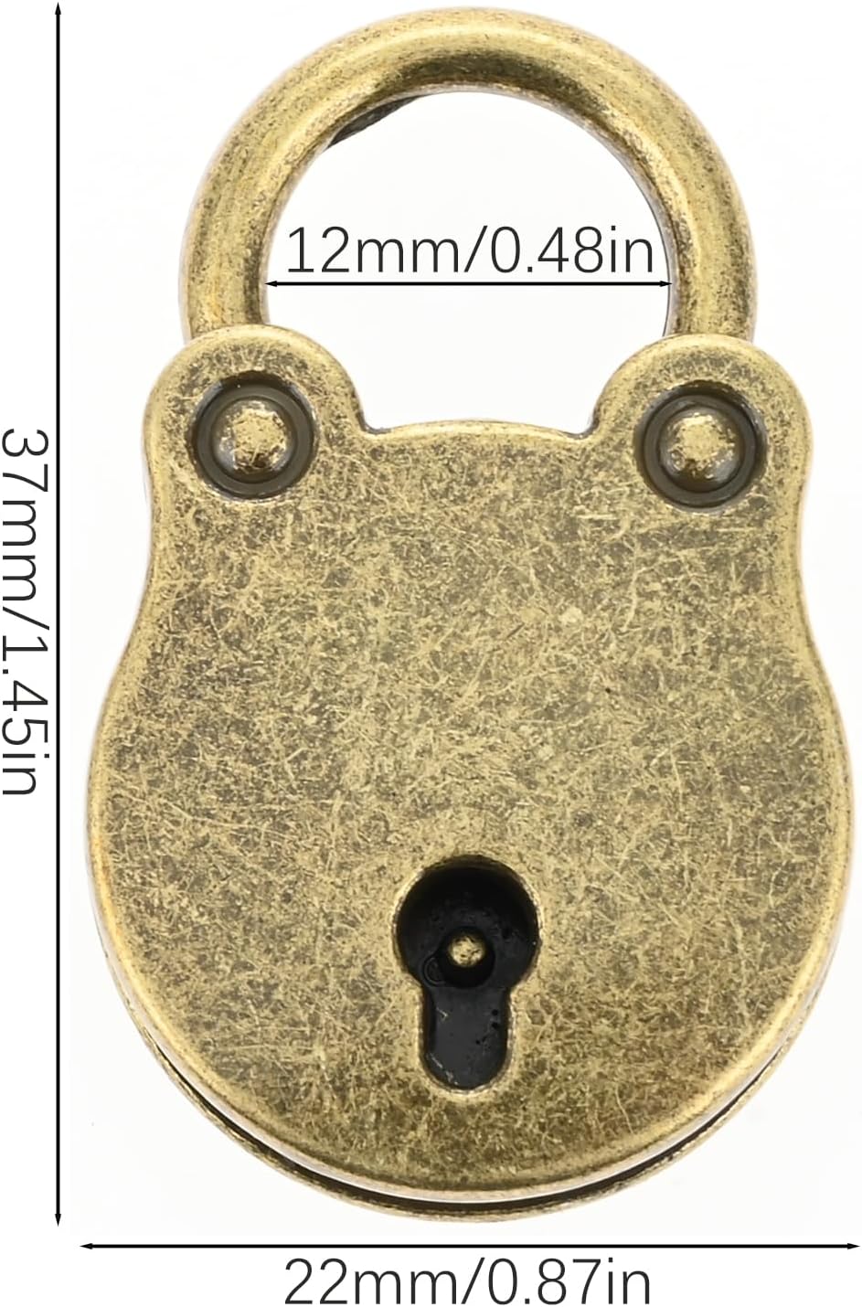 Antique Bronze Decorative Box Hasp Clasp Latch with Padlock and Key - Set of 2 for Jewelry Box Wooden Case Furniture Hardware