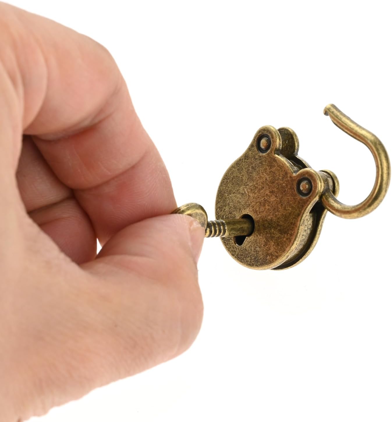 Antique Bronze Decorative Box Hasp Clasp Latch with Padlock and Key - Set of 2 for Jewelry Box Wooden Case Furniture Hardware