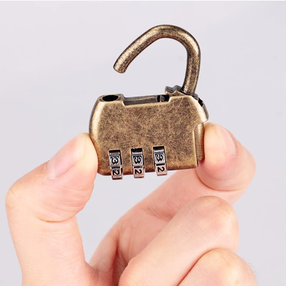 Antique Bronze Handbag Shaped Combination Locks for Jewelry Box, Cabinet, Drawer, Suitcase - Set of 2