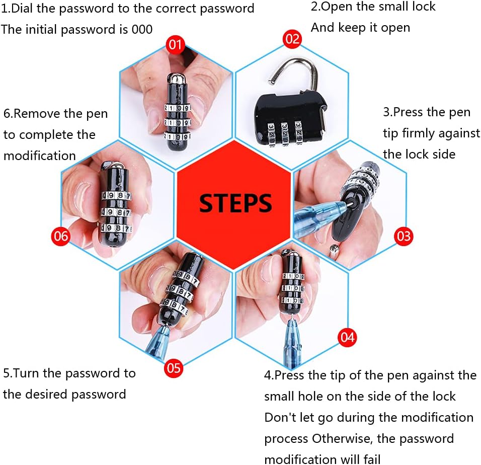 Antique Bronze Handbag Shaped Combination Locks for Jewelry Box, Cabinet, Drawer, Suitcase - Set of 2