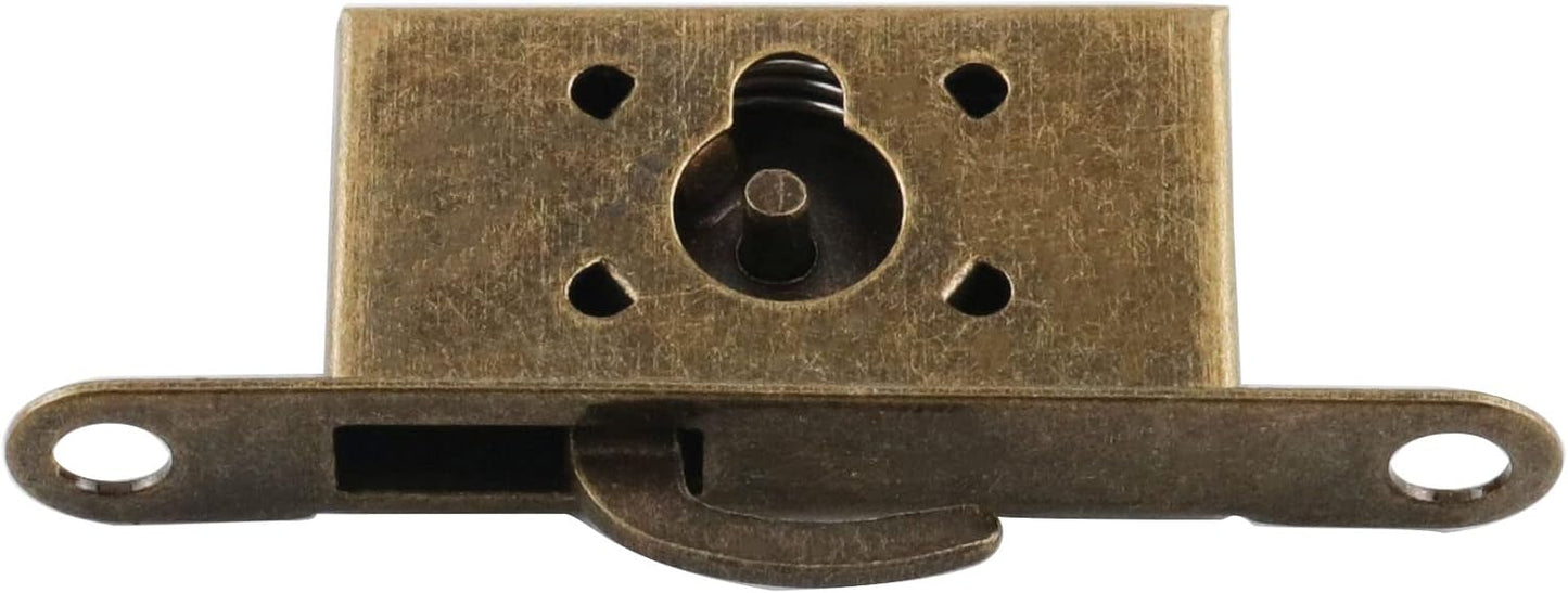 Antique Bronze Mini Lock Set with Skeleton Key for Jewelry, Wine, and Cabinets - HSCGIN Full Mortise Locks