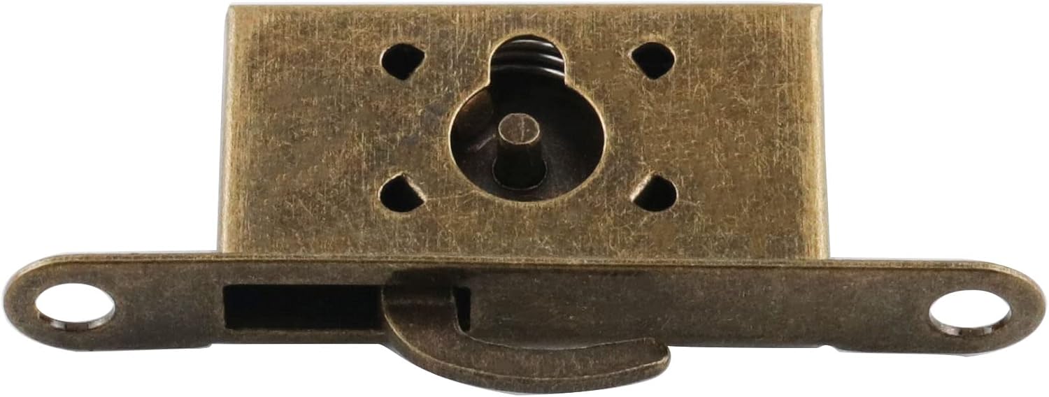 Antique Bronze Mini Lock Set with Skeleton Key for Jewelry, Wine, and Cabinets - HSCGIN Full Mortise Locks