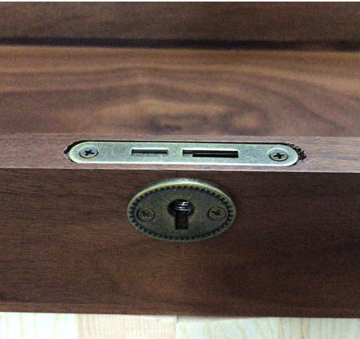 Antique Bronze Mini Lock Set with Skeleton Key for Jewelry, Wine, and Cabinets - HSCGIN Full Mortise Locks