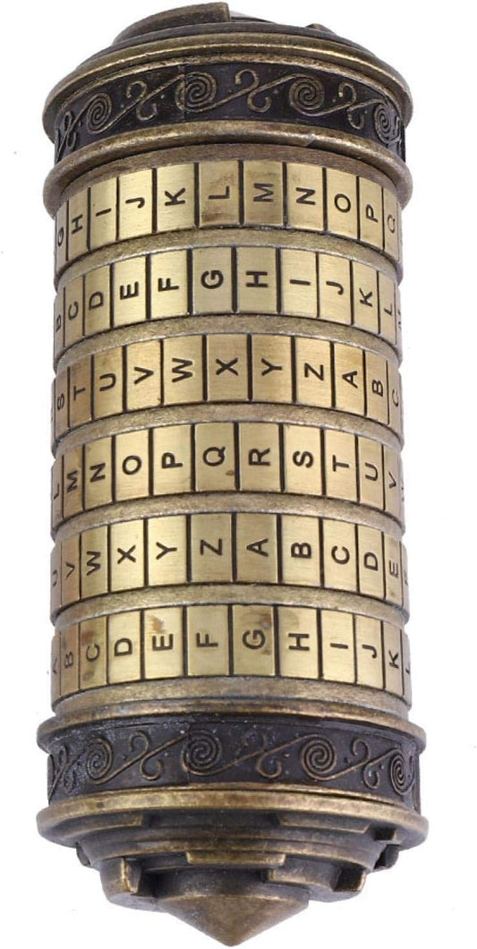 Antique Da Vinci Code Cryptex Lock with Chinese Characters Combination - Romantic Gift for Loved Ones