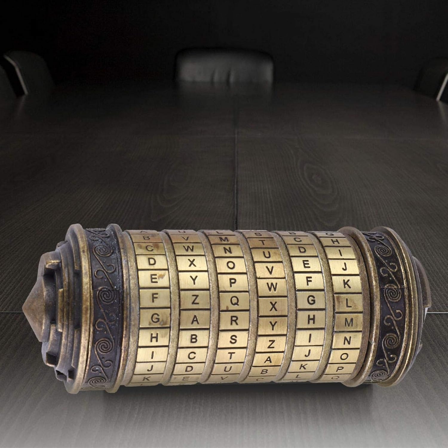 Antique Da Vinci Code Cryptex Lock with Chinese Characters Combination - Romantic Gift for Loved Ones