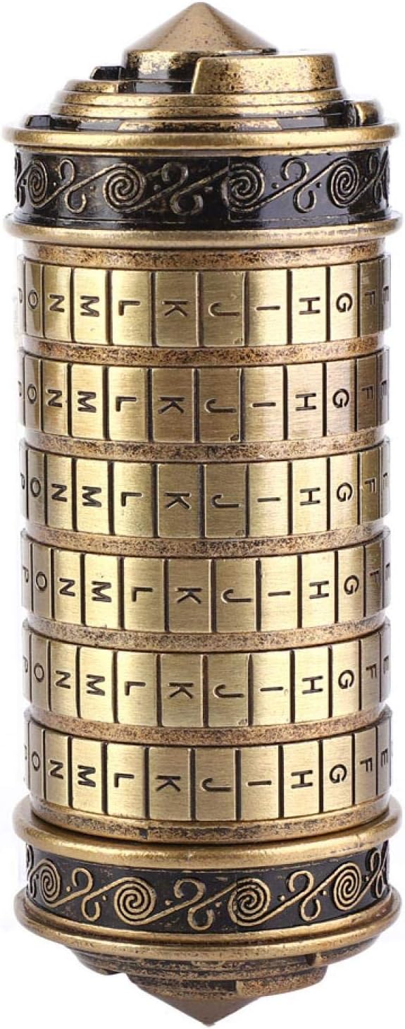 Antique Da Vinci Code Cryptex Lock with Chinese Characters Combination - Romantic Gift for Loved Ones