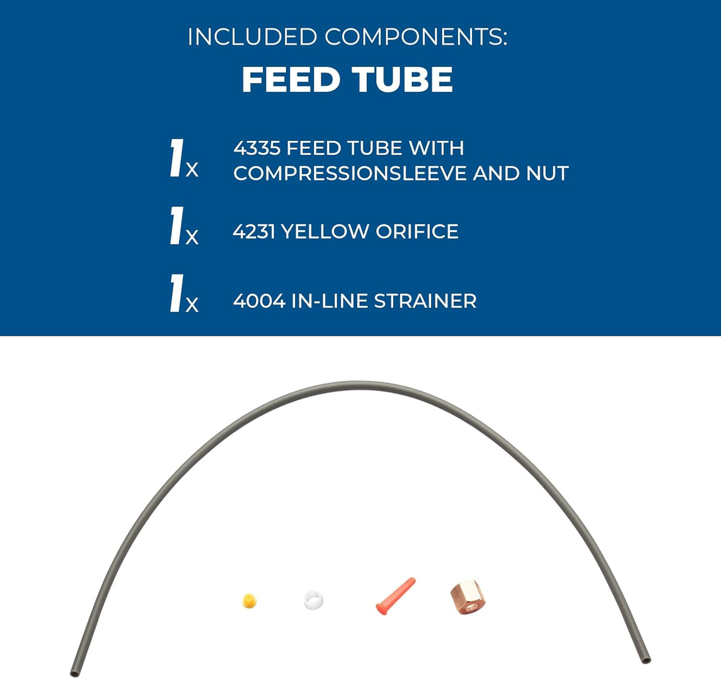 Aprilaire Humidifier Feed Tube 4335 with Sleeve, Strainer, and Orifice - Compatible with Models 400, 500, 600 - Replacement Parts