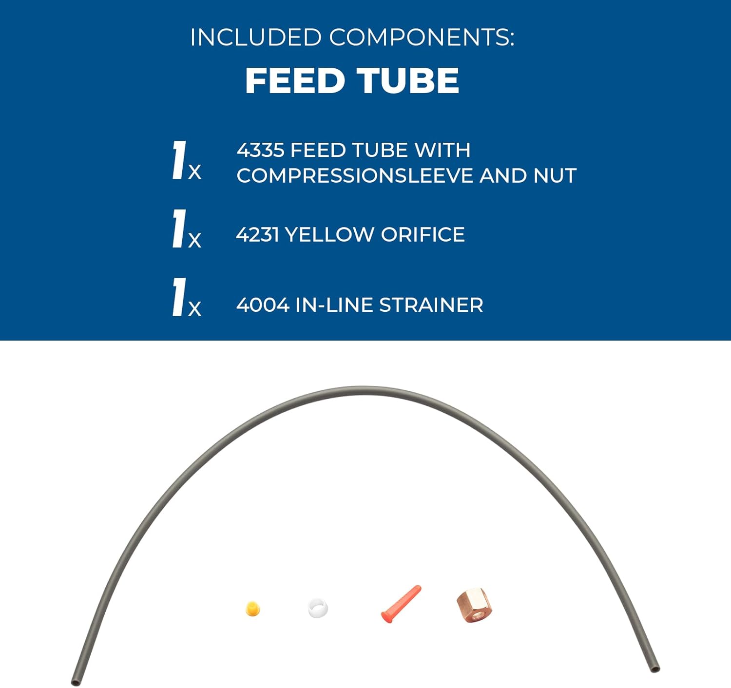 Aprilaire Humidifier Feed Tube 4335 with Sleeve, Strainer, and Orifice - Compatible with Models 400, 500, 600 - Replacement Parts