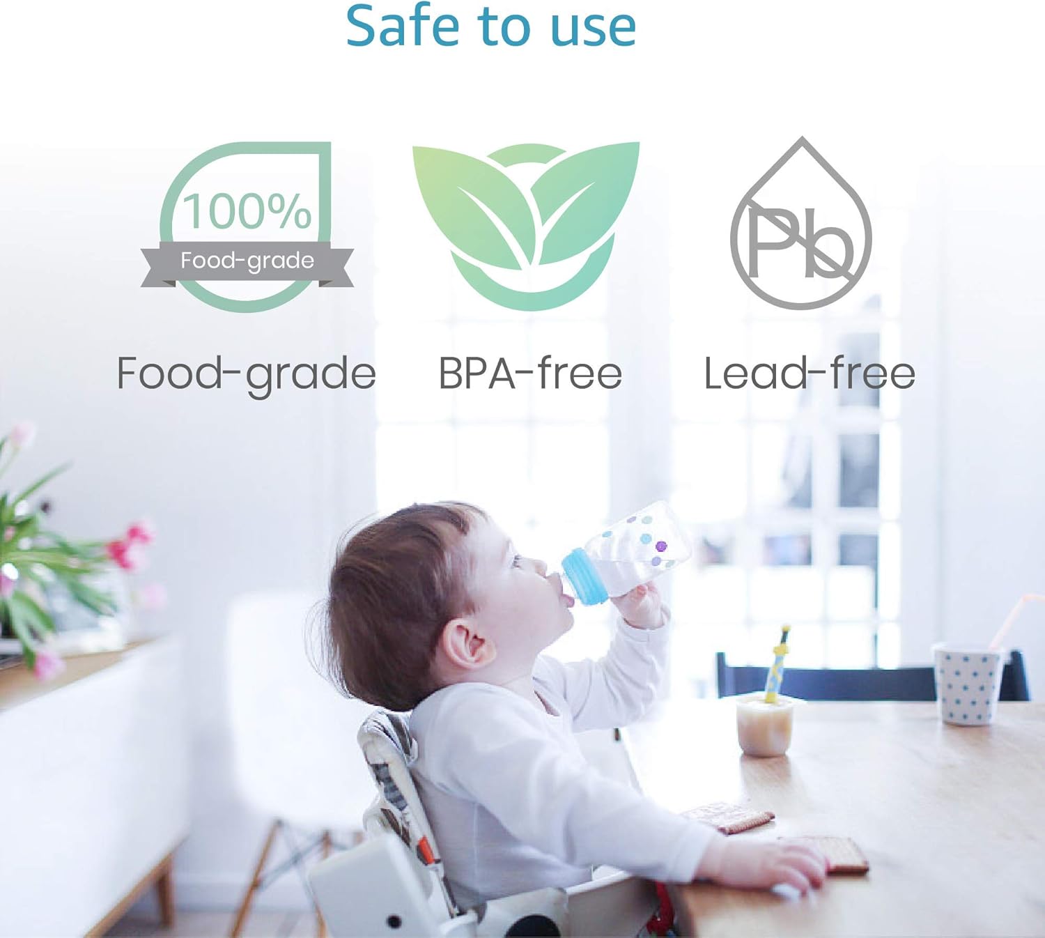 AQUA CREST Replacement Faucet Filter Cartridge for Brita Faucet - BPA Free Chrome