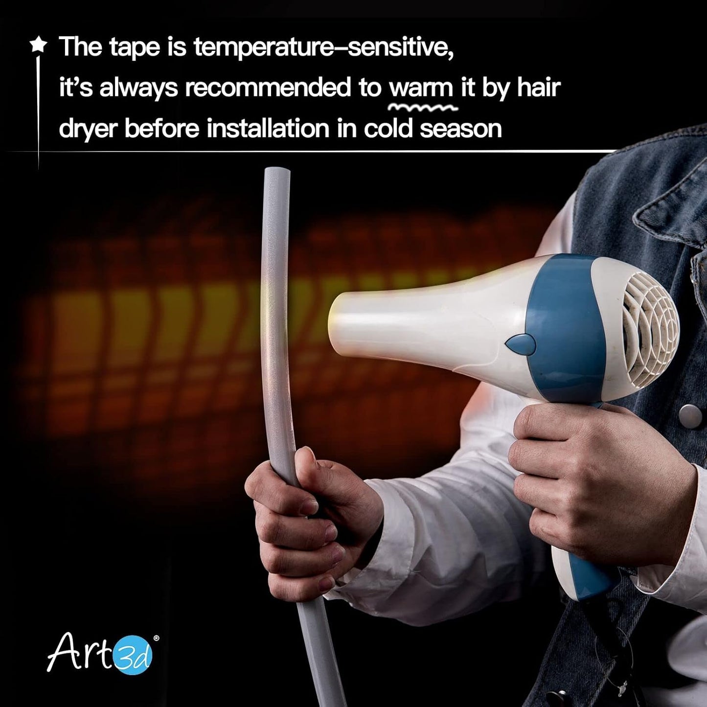 Art3d 25 Ft Peel and Stick Black Trim for Backsplash Tile Edge - Self-Adhesive Corner Decor Liner