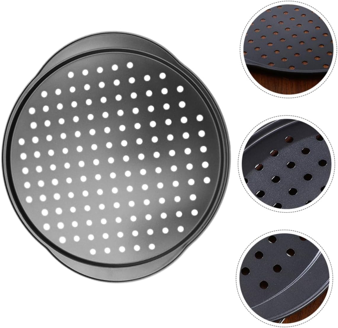 ASAKKURA Carbon Steel Nonstick Pizza Plate Set - Versatile Baking Pans for Pizza, Sandwiches, and Sausage - 2 Pieces