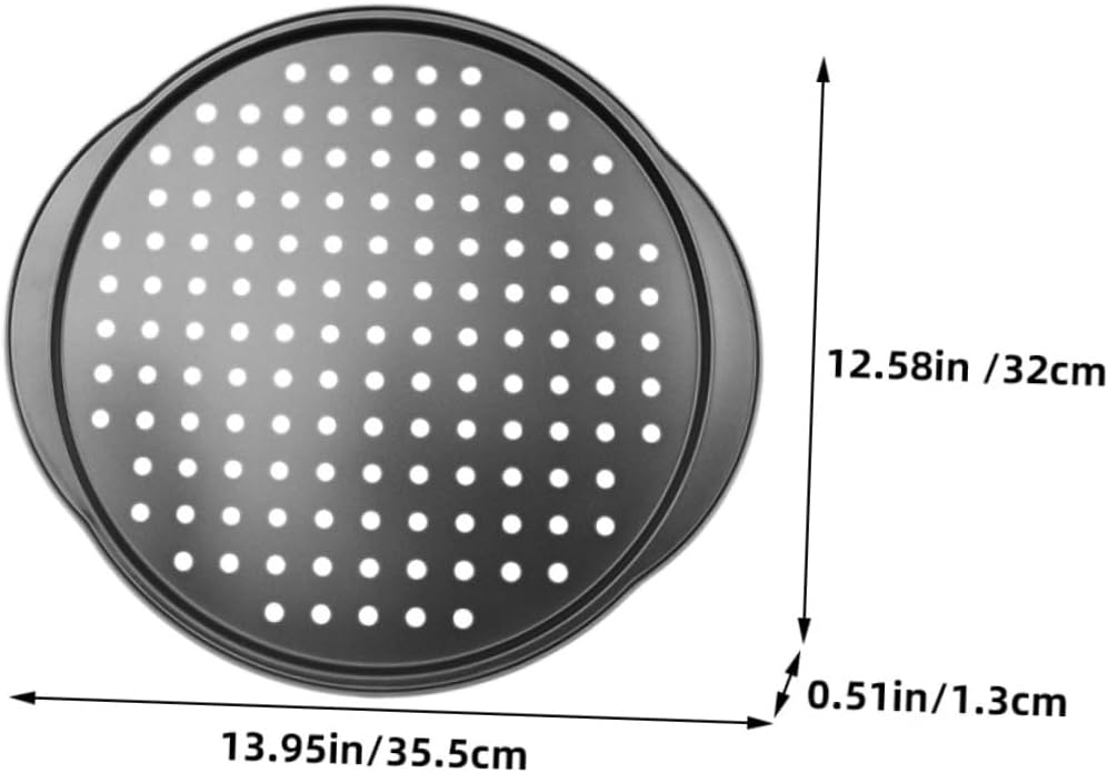 ASAKKURA Carbon Steel Nonstick Pizza Plate Set - Versatile Baking Pans for Pizza, Sandwiches, and Sausage - 2 Pieces