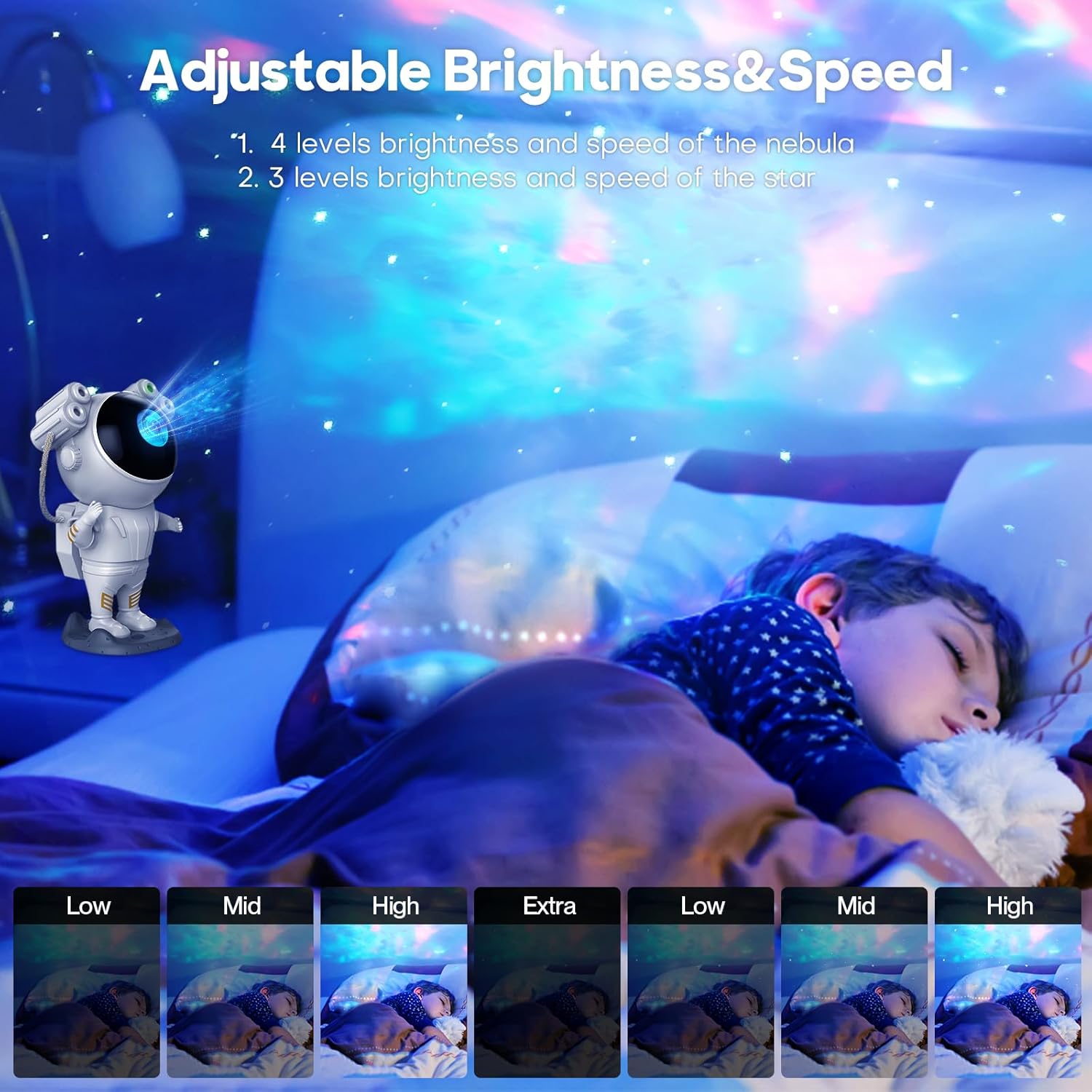 Astronaut Light Projector with Nebula and Timer Remote Control - Best Gifts for Kids and Adults - Bedroom Ceiling Star Projector