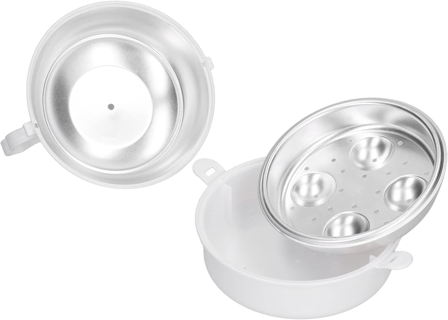 AUNMAS Chicken Shaped Egg Cooker for Microwave - Poacher & Boiler for 4 Eggs in Home Kitchen