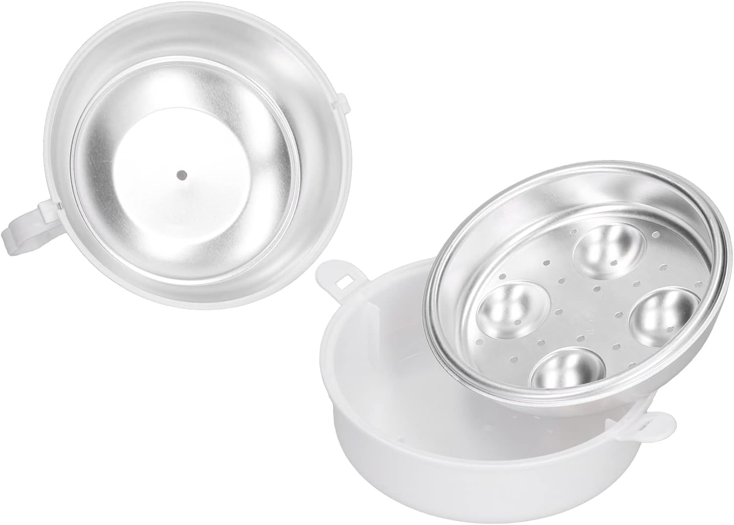 AUNMAS Chicken Shaped Egg Cooker for Microwave - Poacher & Boiler for 4 Eggs in Home Kitchen