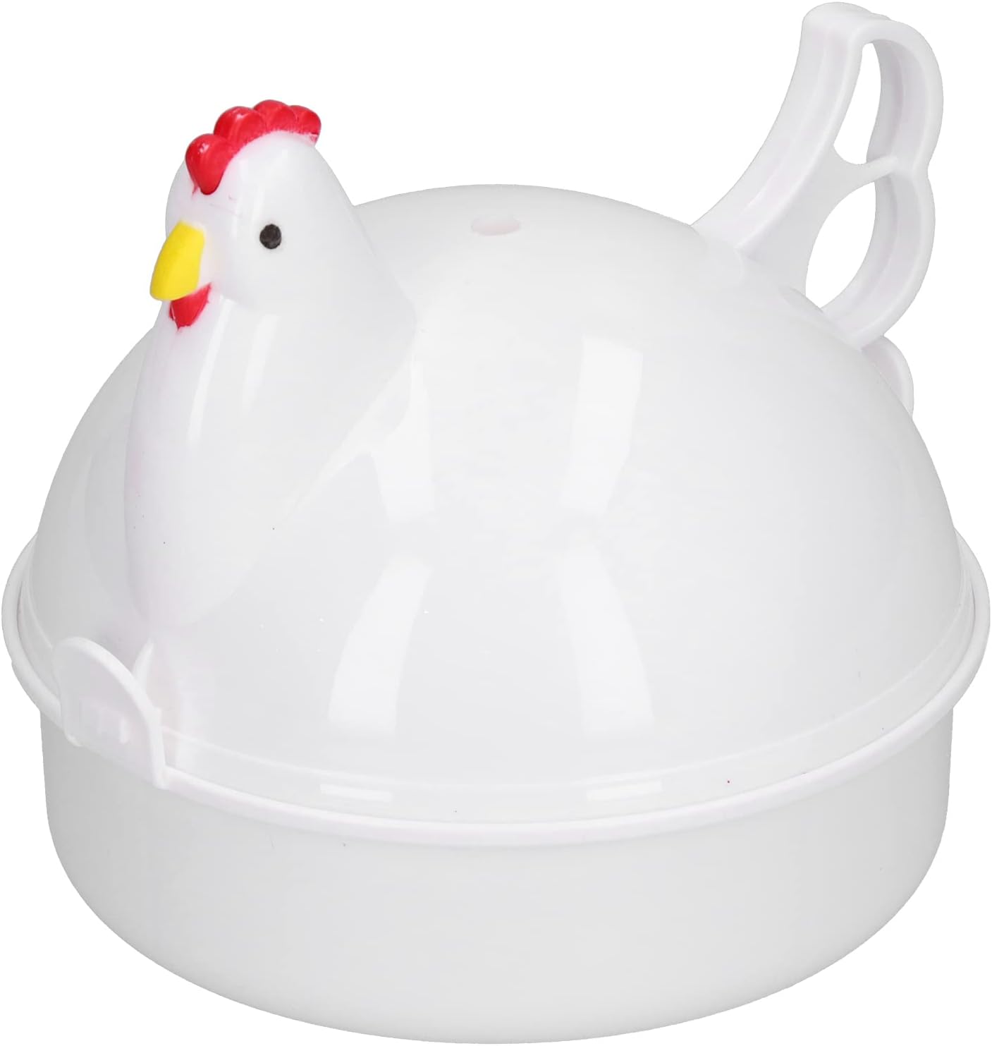 AUNMAS Chicken Shaped Egg Cooker for Microwave - Poacher & Boiler for 4 Eggs in Home Kitchen