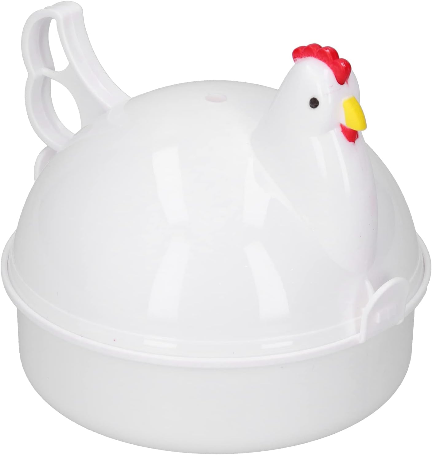 AUNMAS Chicken Shaped Egg Cooker for Microwave - Poacher & Boiler for 4 Eggs in Home Kitchen