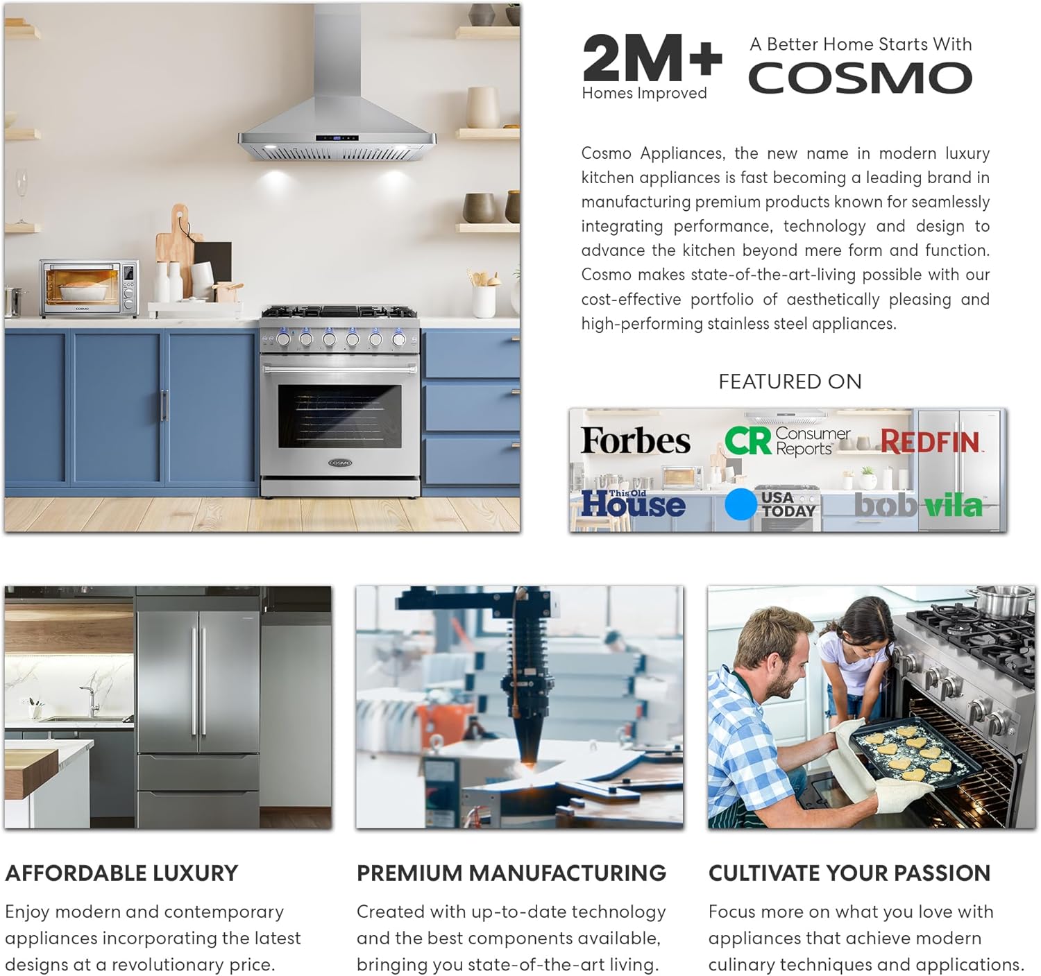 Authentic Charcoal Filter (CFK1-TM) for Cosmo Range Hood - High-Quality Replacement Filter