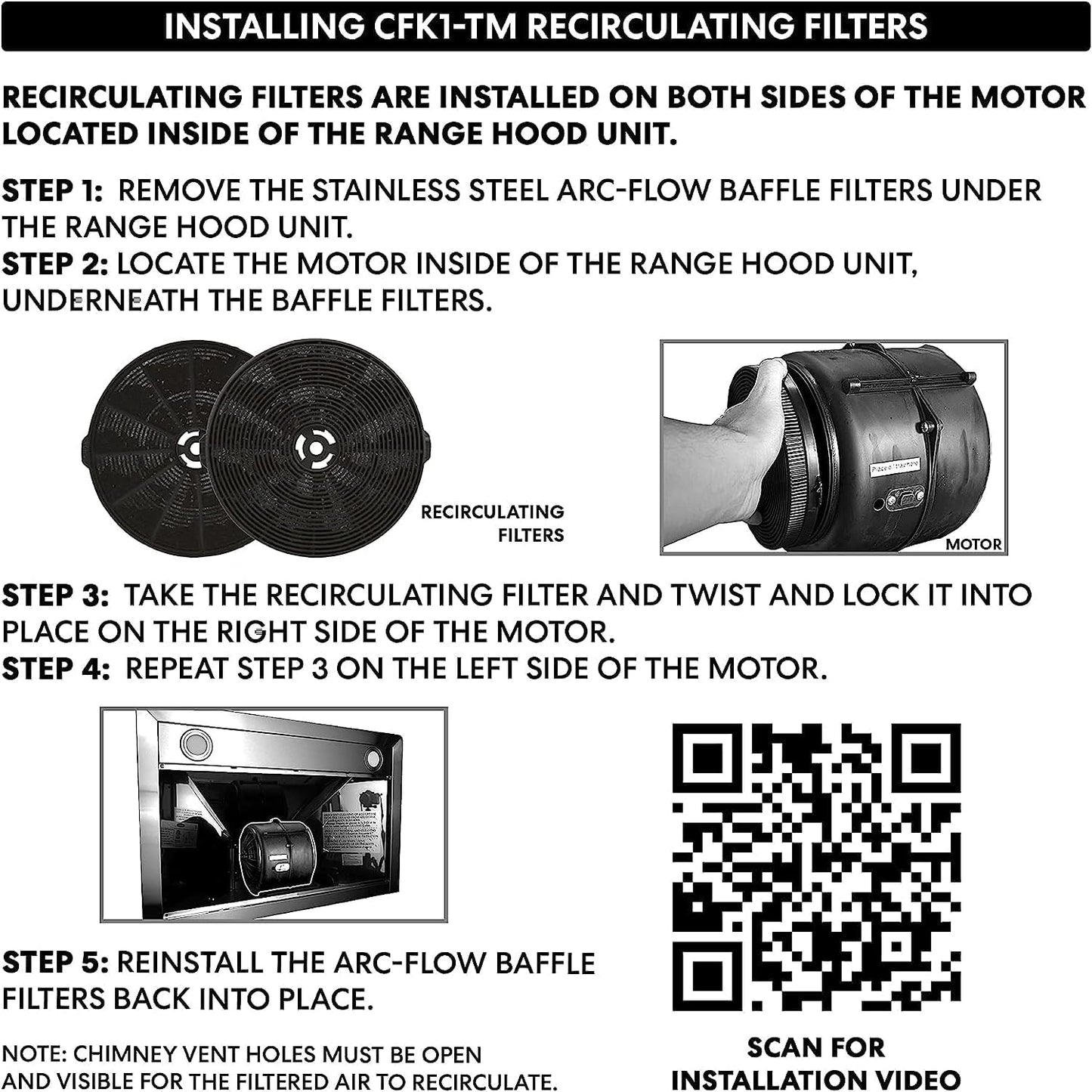 Authentic Charcoal Filter (CFK1-TM) for Cosmo Range Hood - High-Quality Replacement Filter