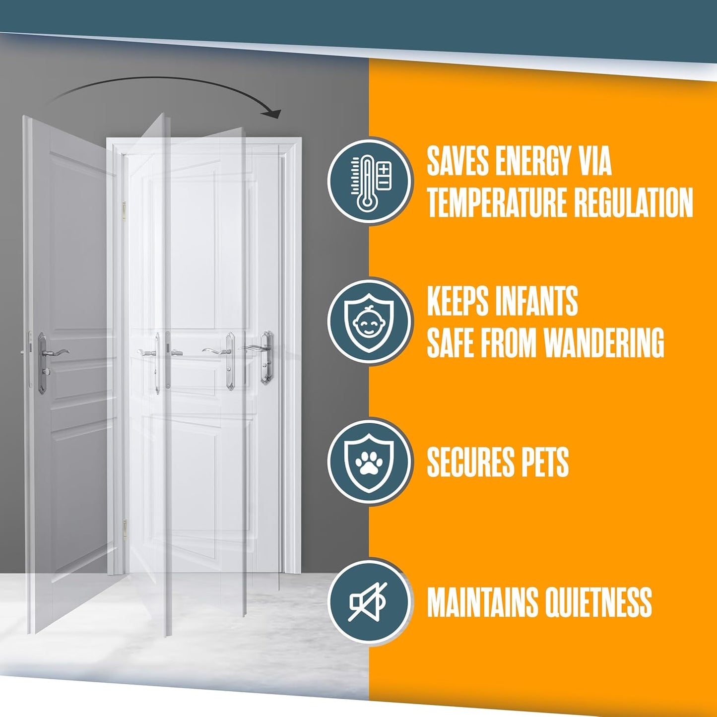 Auto Close Spring Door Hinges, 4 Inch, Brass Finish, 2 Pack, Adjustable Self Closing Hinges