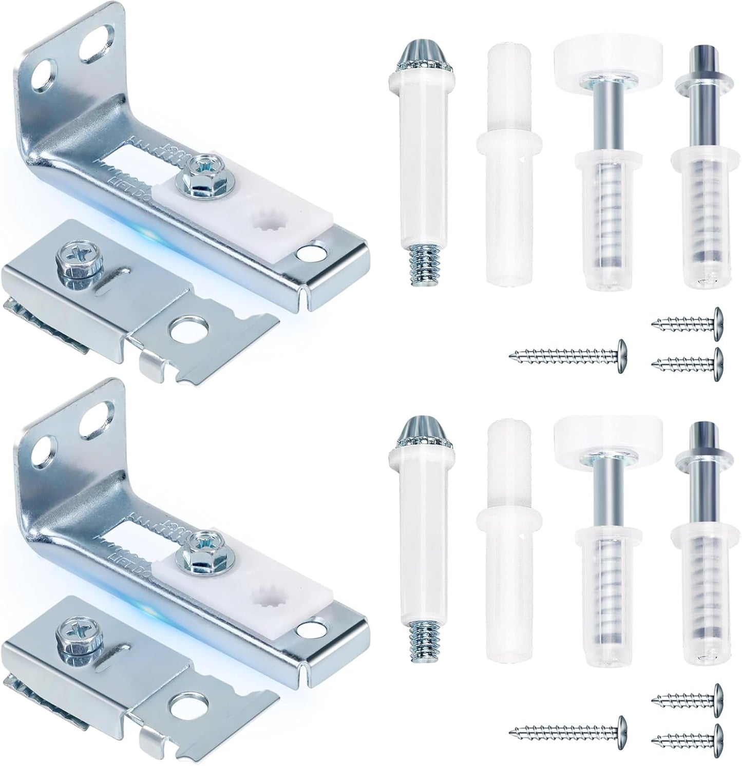 AWDIA Bifold Door Hardware Repair Kit for 7/8" to 1" Sliding Door Track - Complete Replacement Set for Bifold Closet Doors (2 Pack) - WildKart